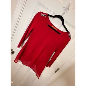 Belldini women’s small red blouse 3/4 sleeve